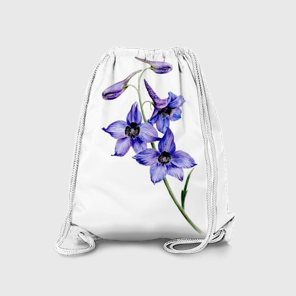 Рюкзак &laquo;Фиолетовые цветы ботаническая иллюстрация&raquo;