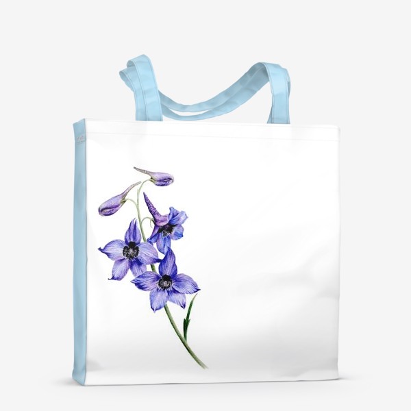 Сумка-шоппер &laquo;Фиолетовые цветы ботаническая иллюстрация&raquo;