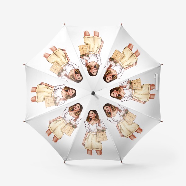 Зонт «Девушка с корзиной»