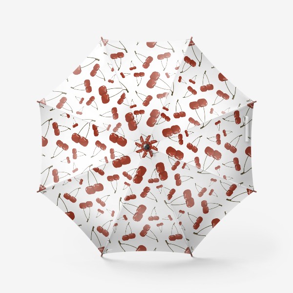Зонт «вишенки на белом фоне »