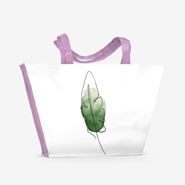 Пляжная сумка «Акварельный пальмовый лист»