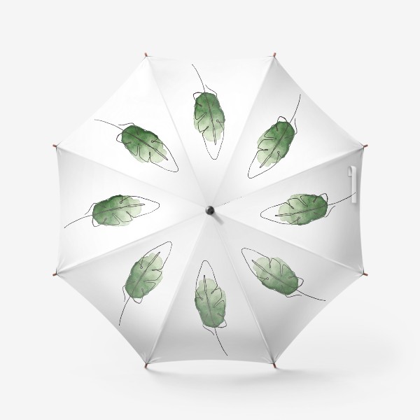 Зонт «Акварельный пальмовый лист»