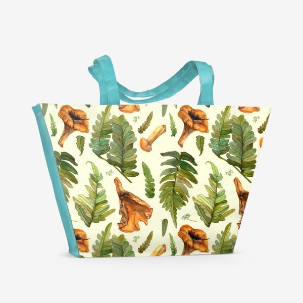 Пляжная сумка «Лисички и папоротник»