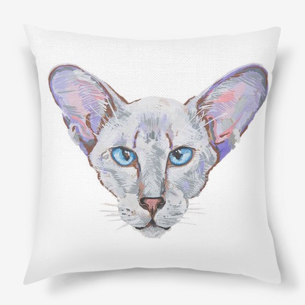 Подушка «Котик фиолетовый ух»
