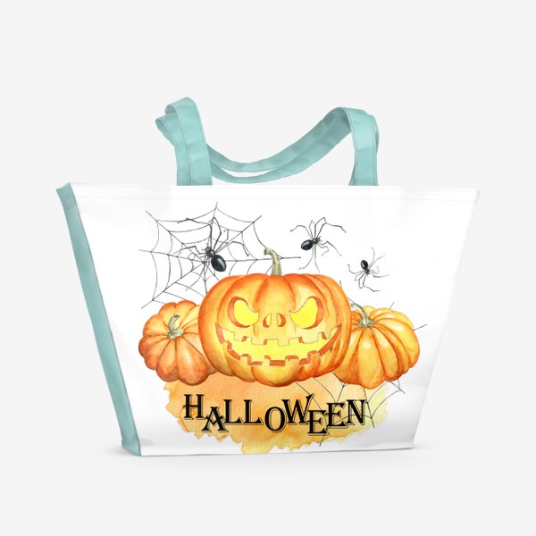 Пляжная сумка &laquo;Хэллоуин, тыквы, осень&raquo;
