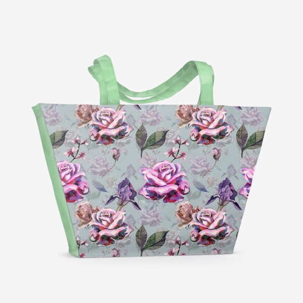 Пляжная сумка «Acrylic rose»