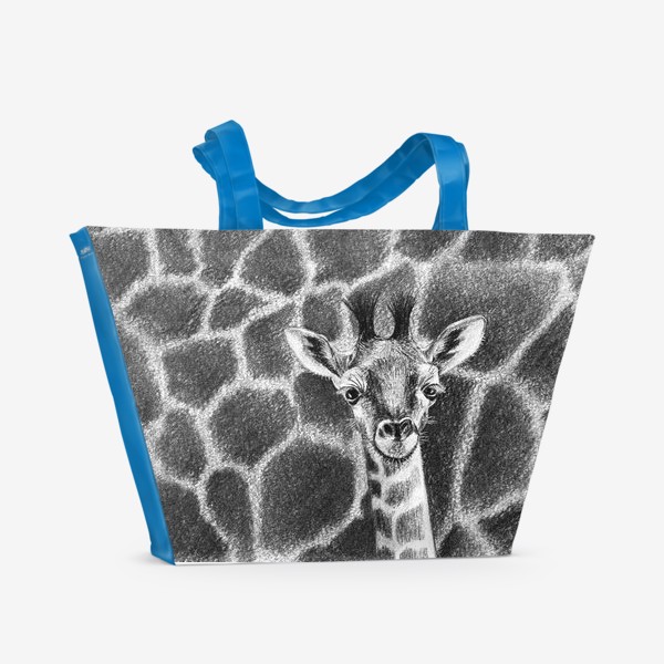 Пляжная сумка «Жираф черно-белый»
