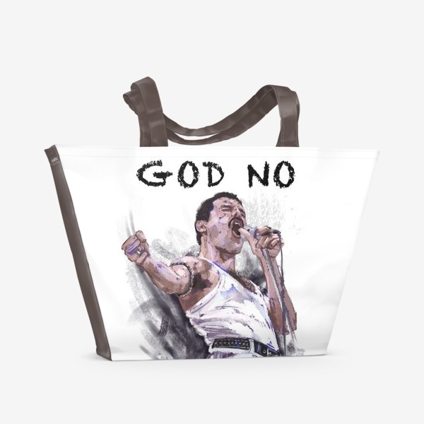 Пляжная сумка «Фредди Меркьюри God no»