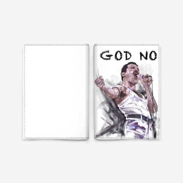 Обложка для паспорта «Фредди Меркьюри God no»