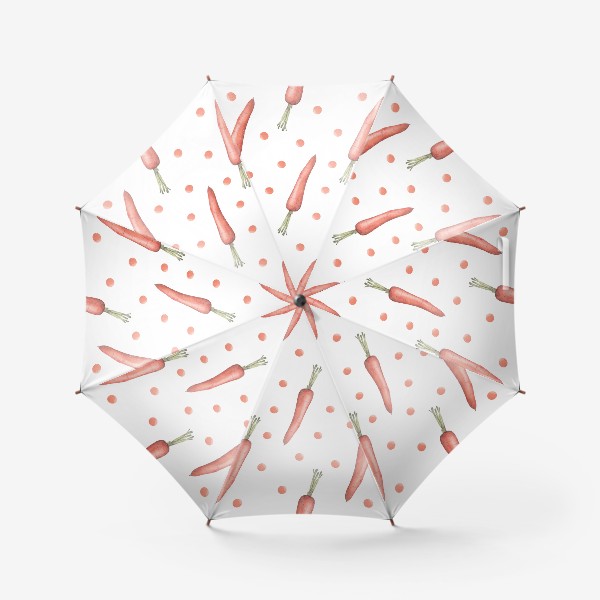 Зонт «Акварельный паттерн из морковок»