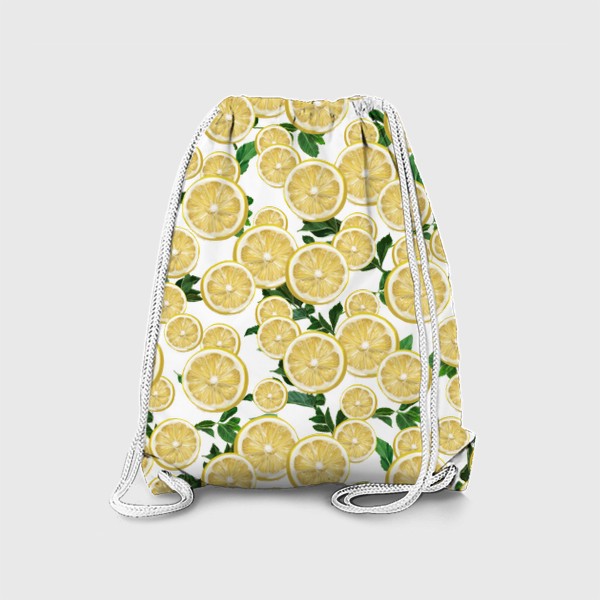 Рюкзак «Лимончики среди листьев мяты »