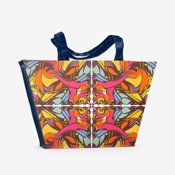 Пляжная сумка &laquo;Абстрактный оранжевый узор&raquo;