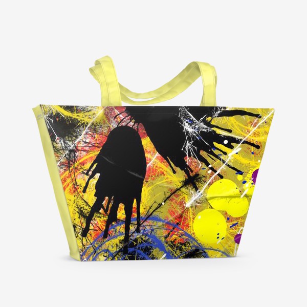 Пляжная сумка «Пятна и брызги краски»
