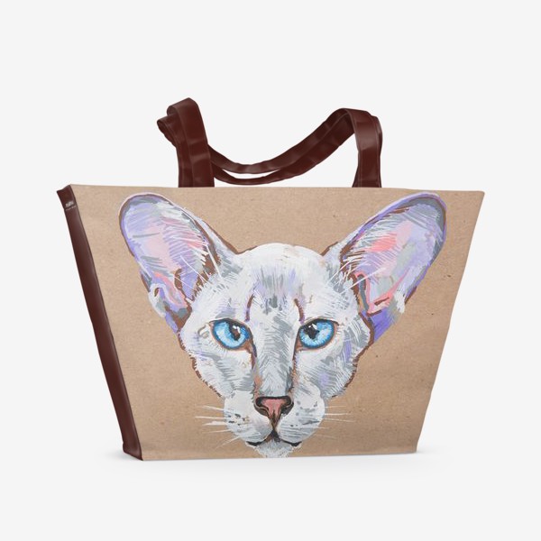 Пляжная сумка «Кот фиолетовоУх»