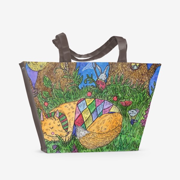 Пляжная сумка «Колыбельная для маленького лиса»