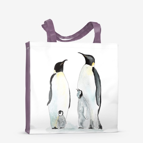 Сумка-шоппер «Пингвины. Дружная семейка.»