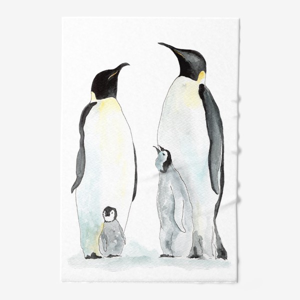 Полотенце &laquo;Пингвины. Дружная семейка.&raquo;