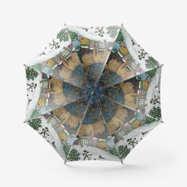 Зонт «Олень в сказочном городе»