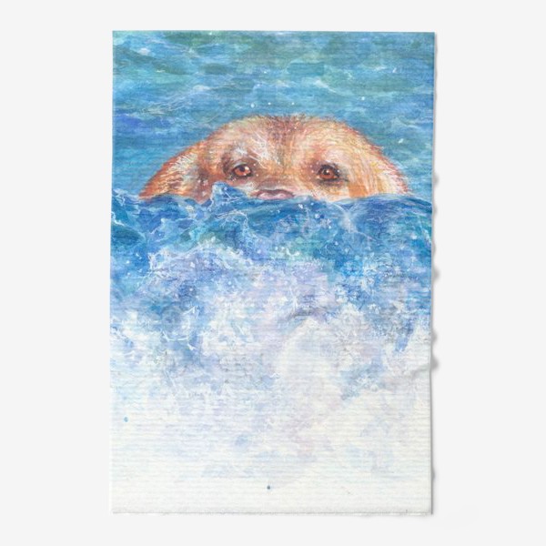 Полотенце &laquo;Волна, море, собака&raquo;