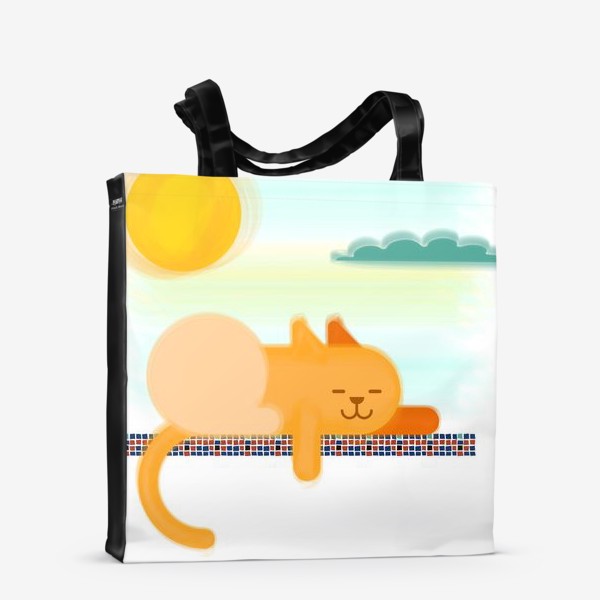 Сумка-шоппер «Рыжий кот на солнце»