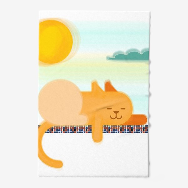 Полотенце «Рыжий кот на солнце»