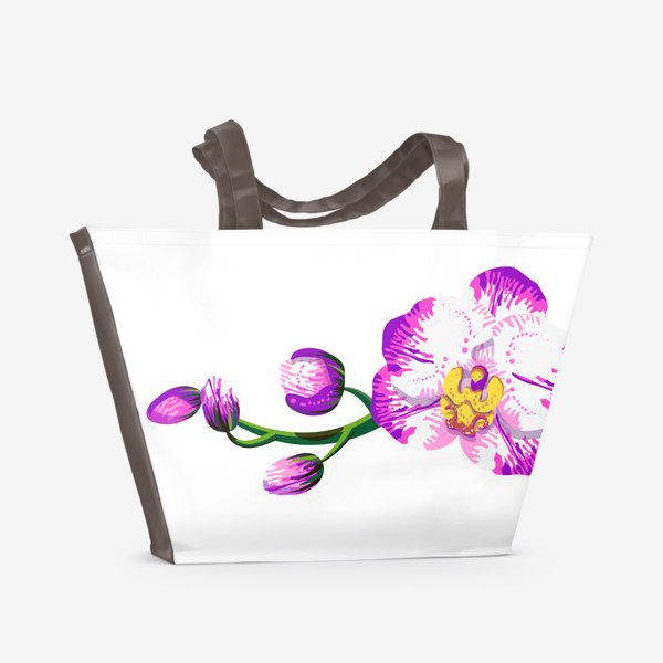 Пляжная сумка «Цветок орхидея фалинопсис»