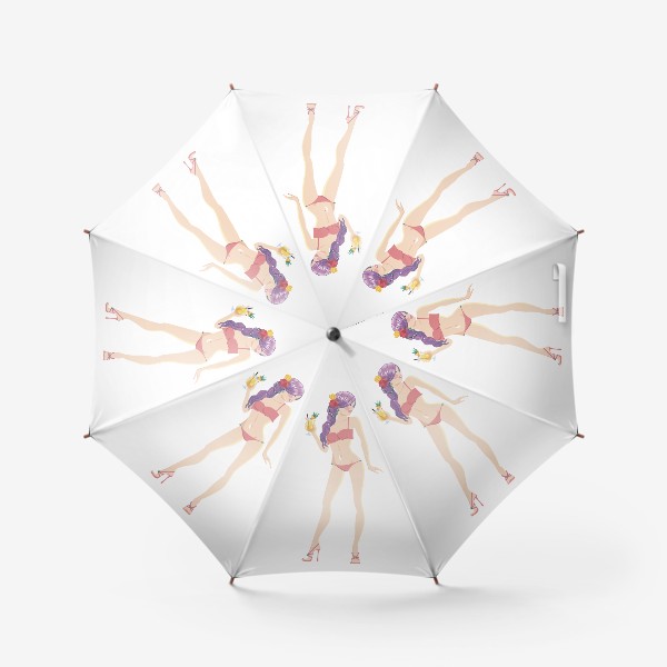 Зонт «Девушка с коктейлем»