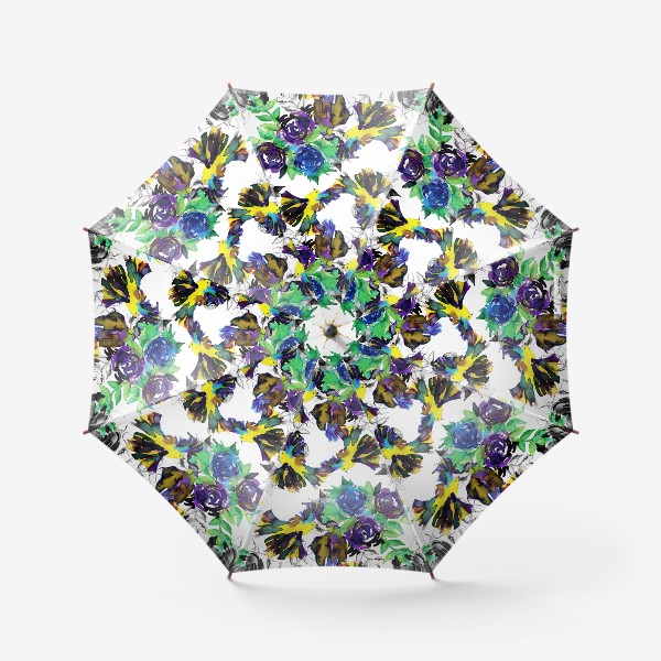 Зонт «Птицы и цветы»