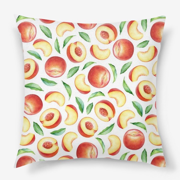 Подушка «Персики и листья»