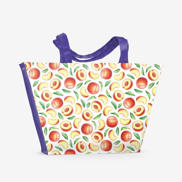 Пляжная сумка «Персики и листья»