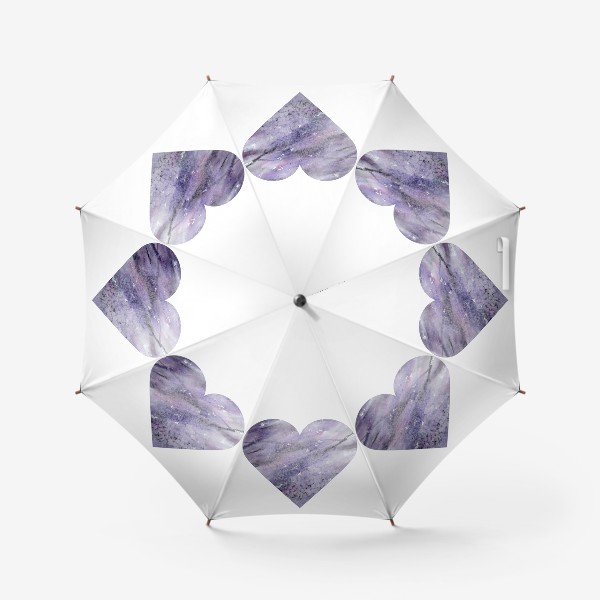 Зонт «Сердце с лавандой. Для влюбленных в Прованс!»