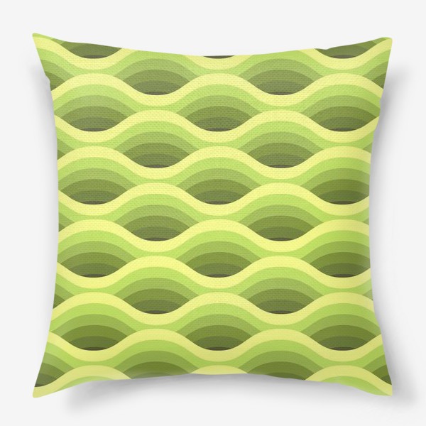 Подушка «Зеленые волны»