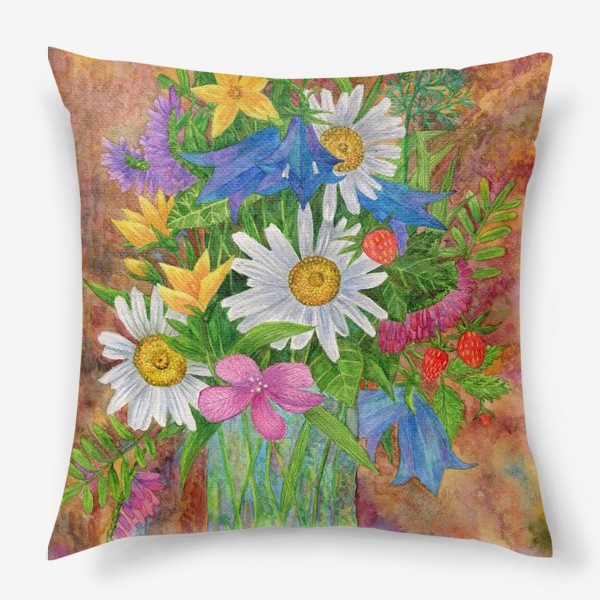 Подушка «Букет полевых цветов»