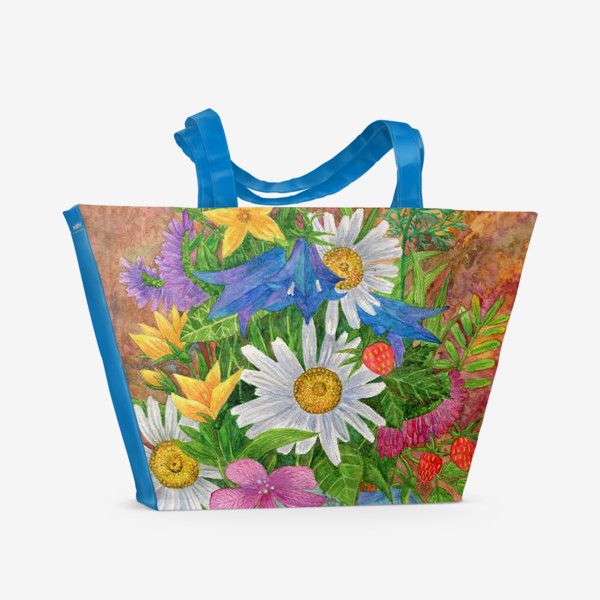 Пляжная сумка &laquo;Букет полевых цветов&raquo;
