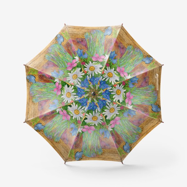 Зонт «Букет полевых цветов»