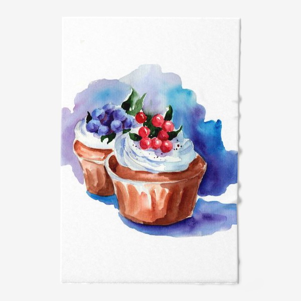 Полотенце «Маффины с ягодами и кремом»