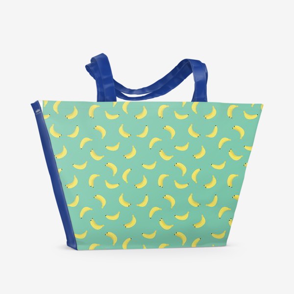 Пляжная сумка «Бананы на мятном фоне»