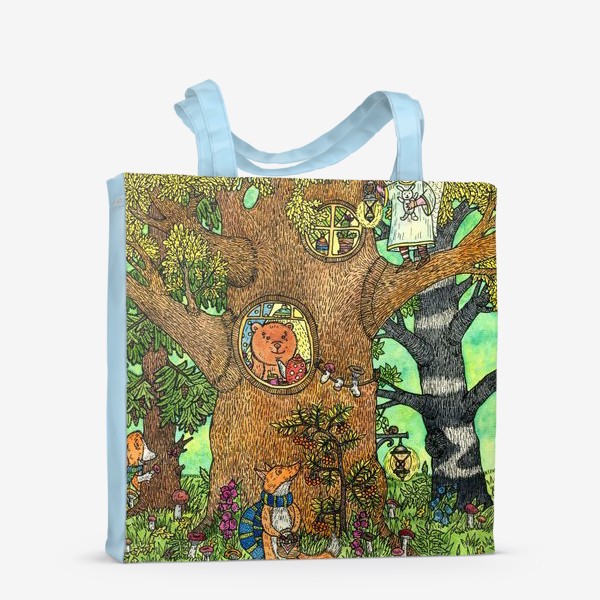 Сумка-шоппер «Лисенок в осеннем лесу»