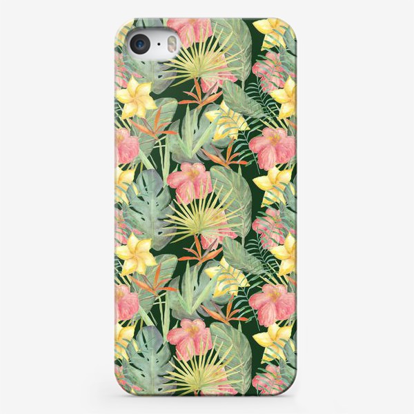 Чехол iPhone «Тропический лес. Листья и цветы джунглей»