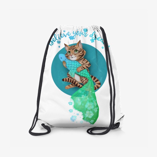 Рюкзак «Кот и рыба мечта»