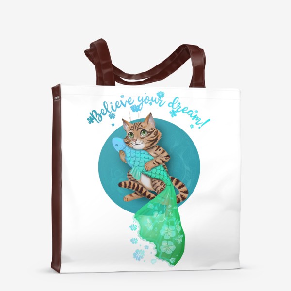 Сумка-шоппер «Кот и рыба мечта»