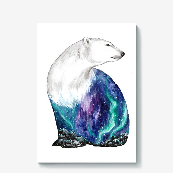 Холст «Дыхание природы. Белый медведь»