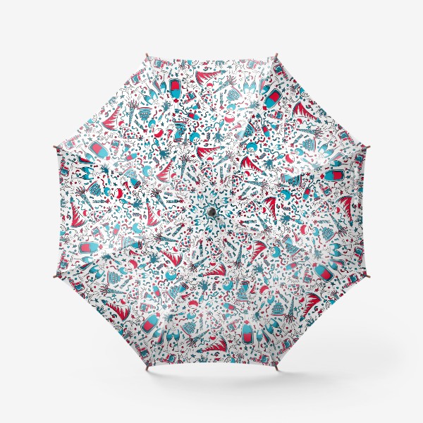 Зонт «Праздничный паттерн, день рождения»