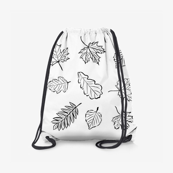 Рюкзак «Чёрно-белые листья»