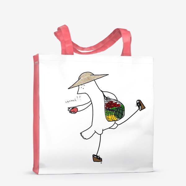 Сумка-шоппер «Птица на летнем рынке»