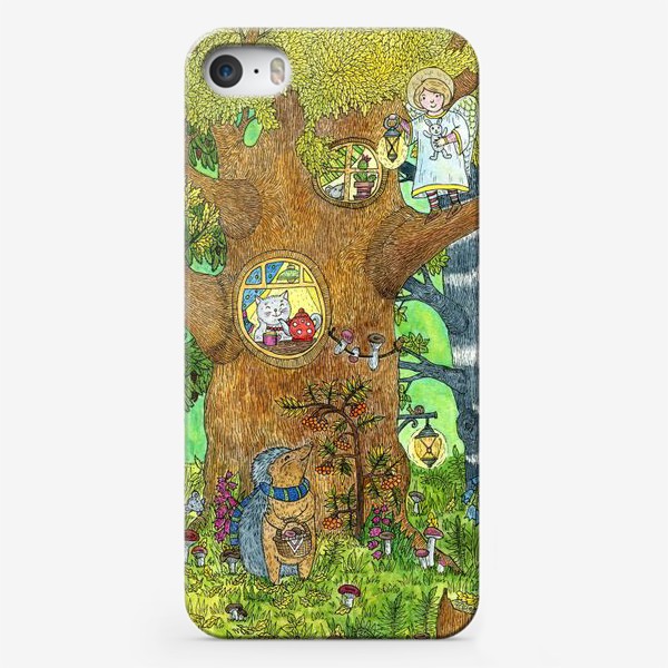 Чехол iPhone &laquo;Маленький ежик в волшебном лесу&raquo;