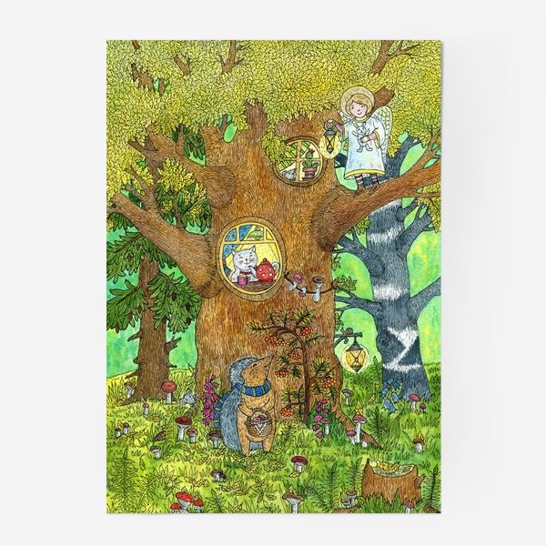 Постер &laquo;Маленький ежик в волшебном лесу&raquo;