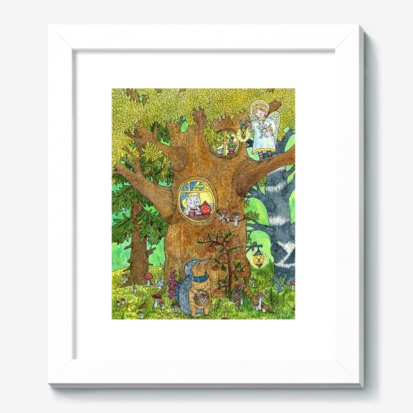 Картина «Маленький ежик в волшебном лесу»