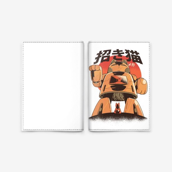 Обложка для паспорта &laquo;Японский Меха Кот&raquo;