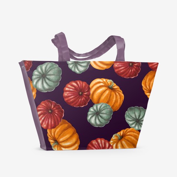 Пляжная сумка «пестрые тыквы»